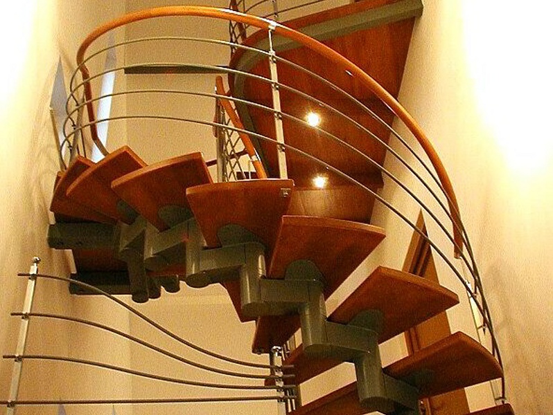 Schody modulové - Ocel a dřevo