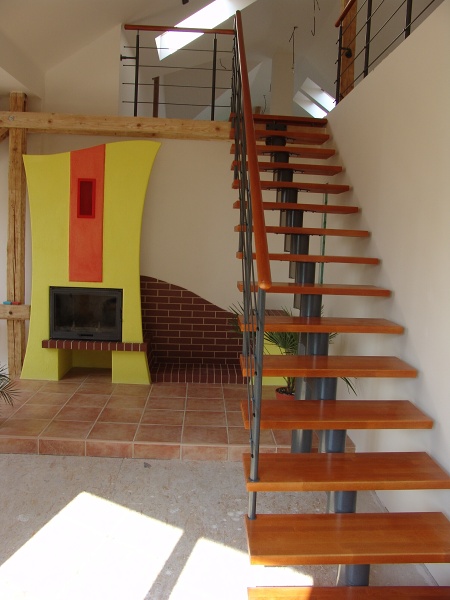 Schody modulové - Ocel a dřevo