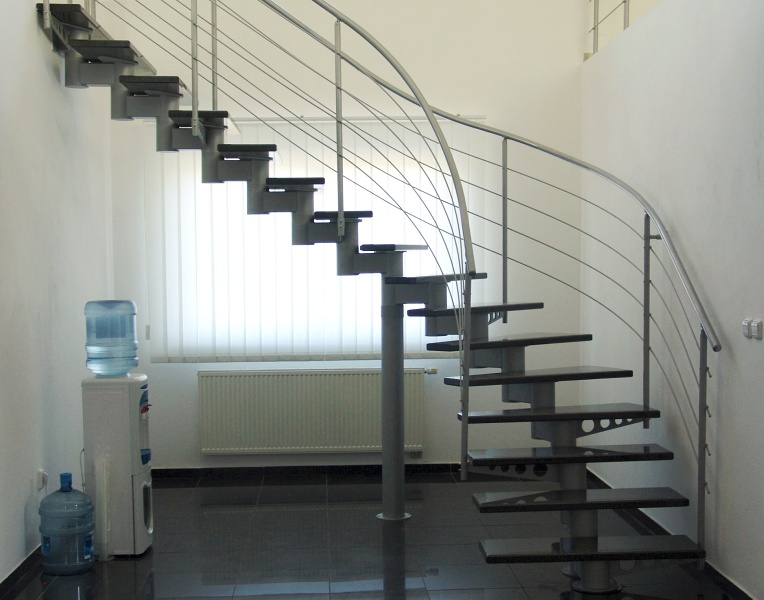 Schody modulové - Ocel a dřevo