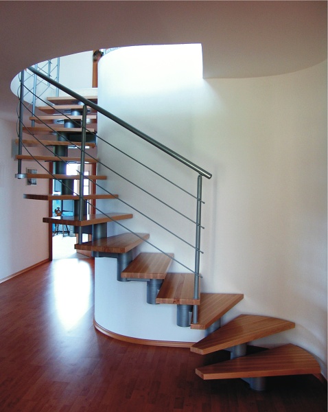 Schody modulové - Ocel a dřevo