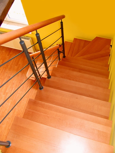 Schody modulové - Ocel a dřevo
