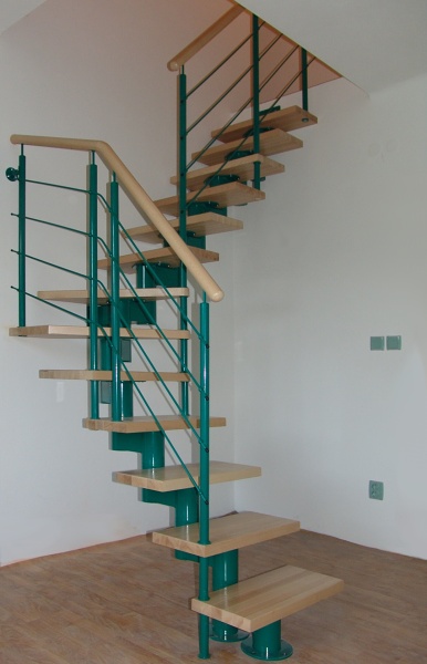 Schody modulové - Ocel a dřevo