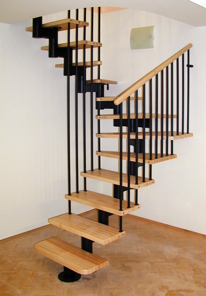 Schody modulové - Ocel a dřevo