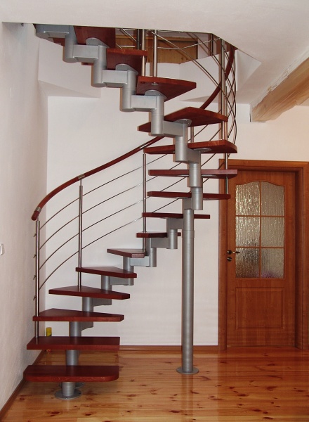 Schody modulové - Ocel a dřevo