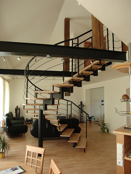 Schody modulové - Ocel a dřevo